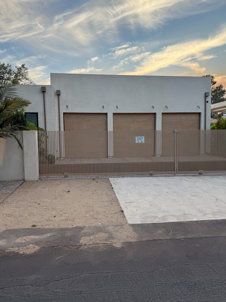 Beige privacy fence installed in Los Angeles
