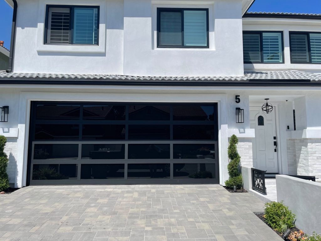 Full-view glass garage door installed in Los Angeles
