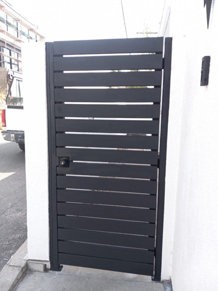 Modern horizontal design pedestrian gate