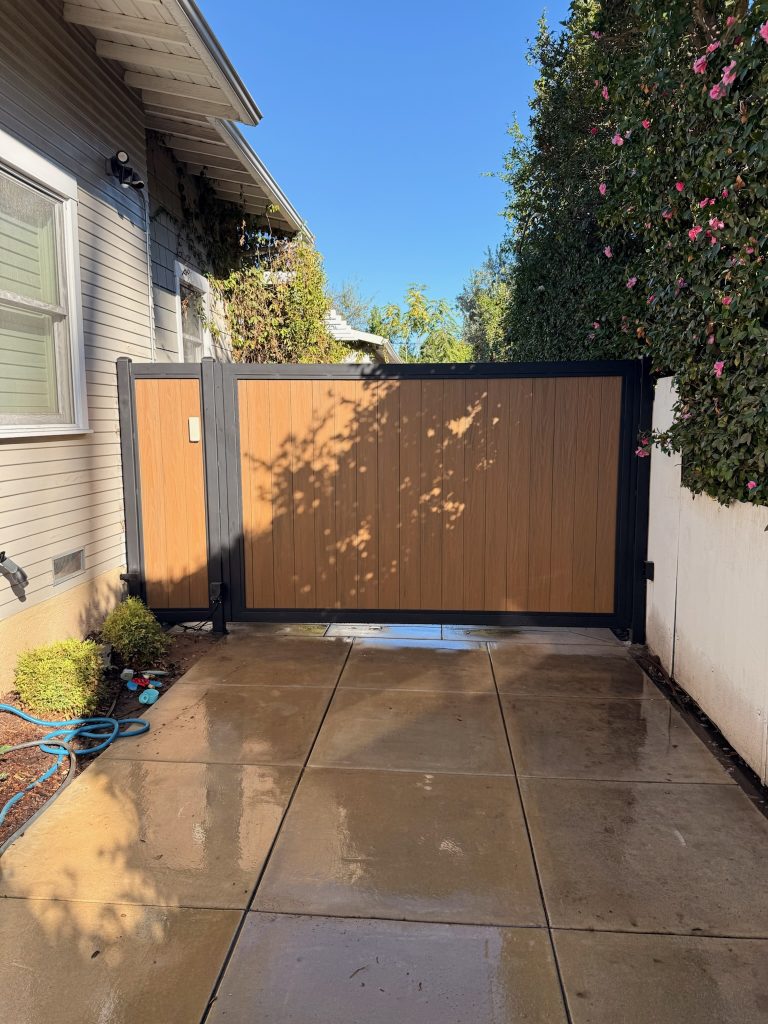 Composite swing driveway gate